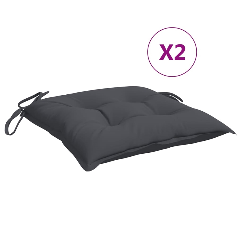 vidaXL Chair Cushion in Anthracite (Set of 2)