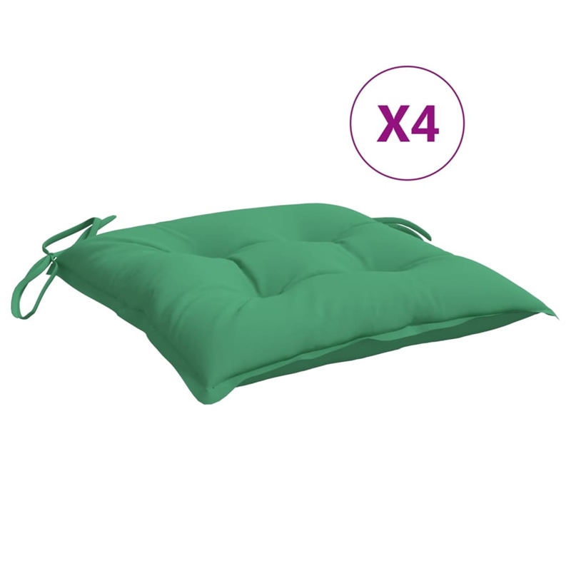 vidaXL Chair Cushion in Green (Set of 4)