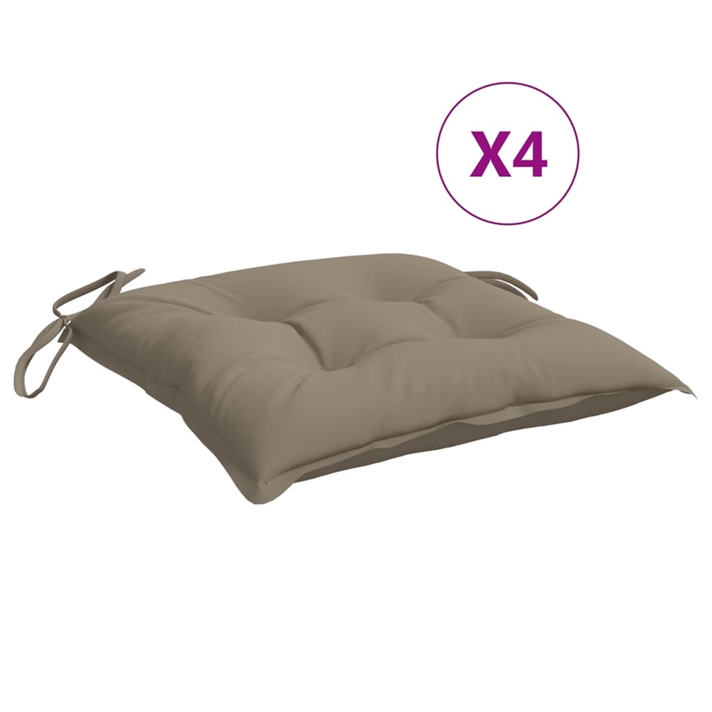vidaXL Chair Cushion Taupe (Set of 4)