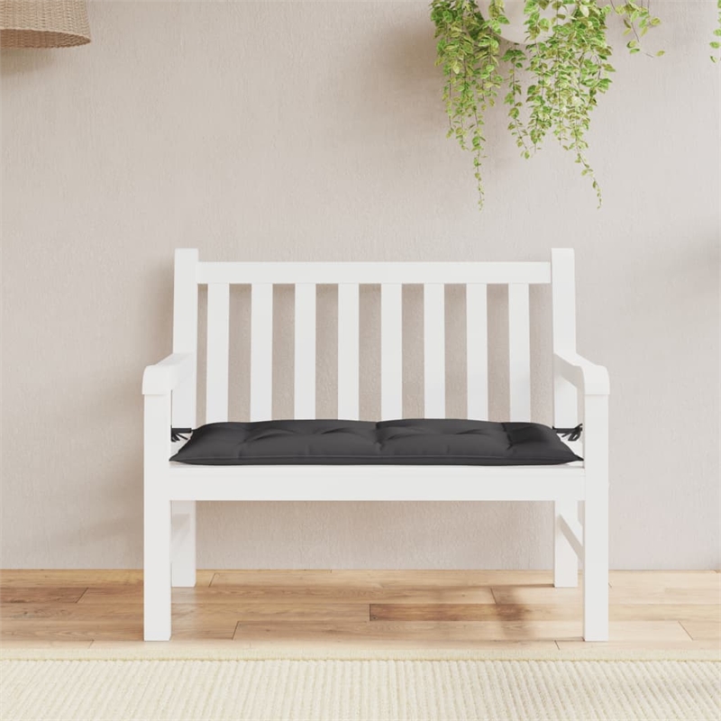 vidaXL Medium Garden Bench Cushion in Black