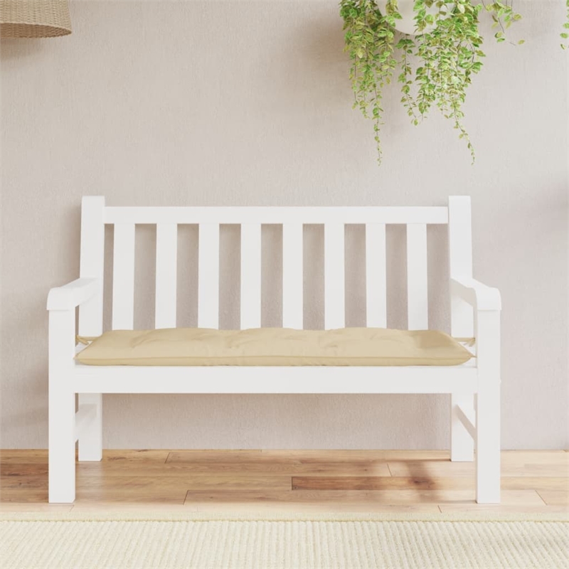 vidaXL Medium Garden Bench Cushion in Beige