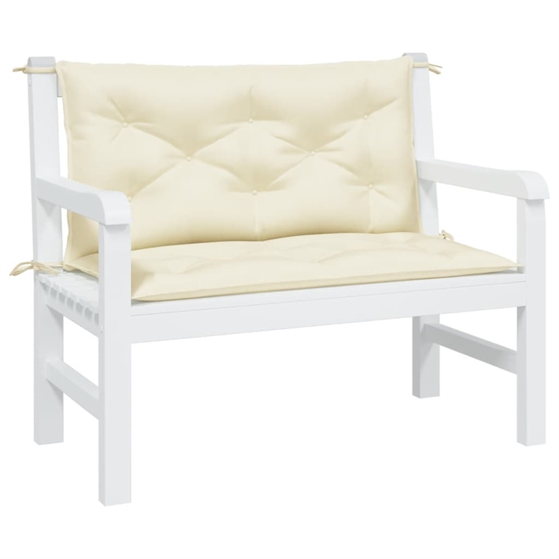 vidaXL Garden Bench Cushion Cream (Set of 2)