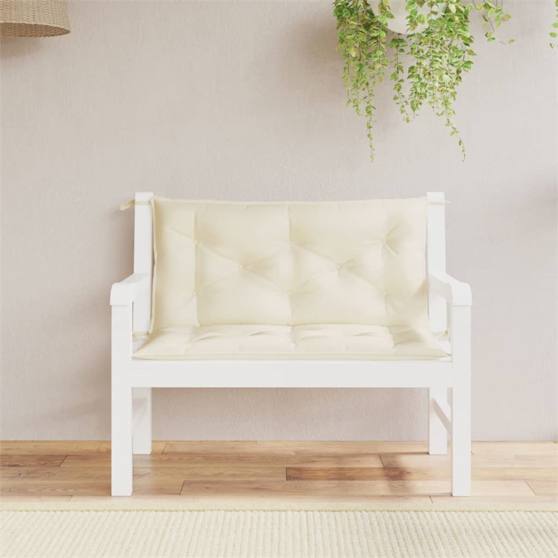 vidaXL Garden Bench Cushion Cream (Set of 2)