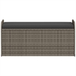 vidaXL PE Rattan Storage Bench in Gray