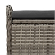 vidaXL PE Rattan Storage Bench in Gray