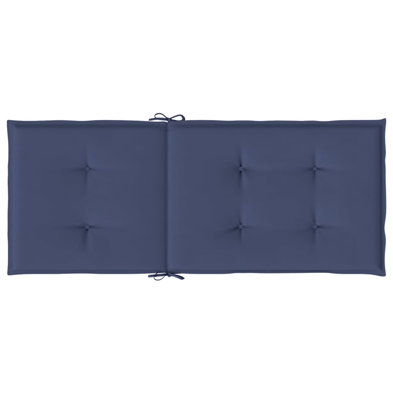 vidaXL Highback Chair Cushion in Navy Blue (Set of 2)