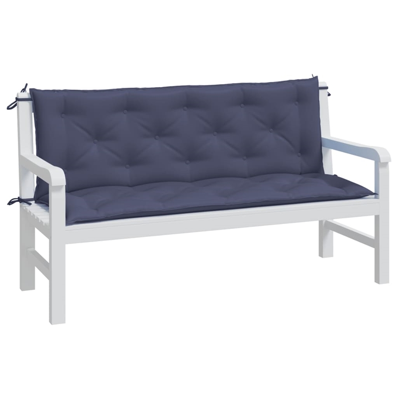 vidaXL Garden Bench Cushion in Navy Blue (Set of 2)