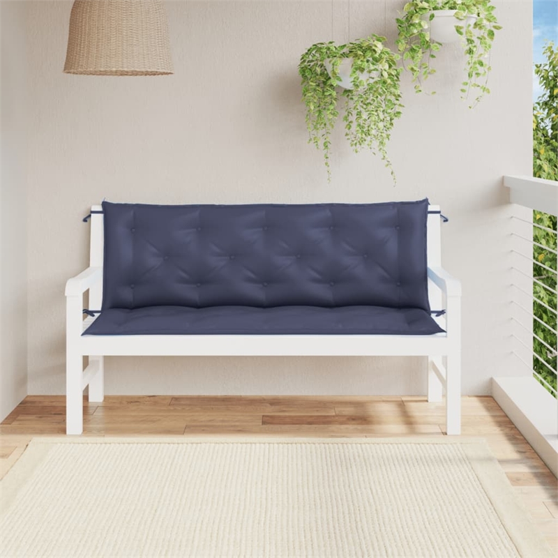 vidaXL Garden Bench Cushion in Navy Blue (Set of 2)