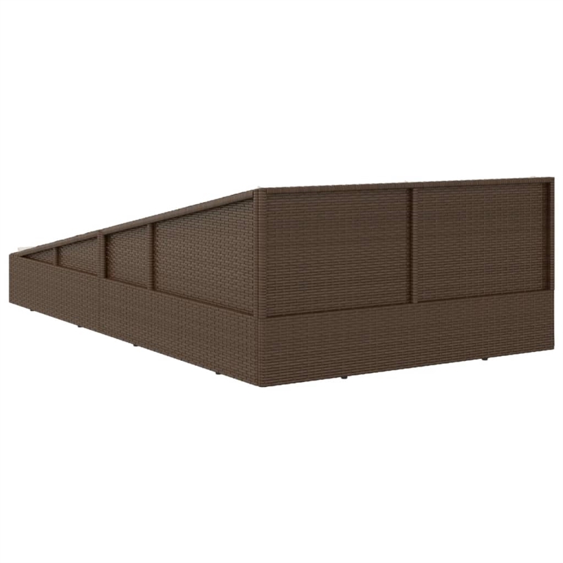 vidaXL PE Rattan Daybed in Brown/Cream White