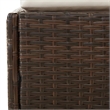 vidaXL PE Rattan Daybed in Brown/Cream White