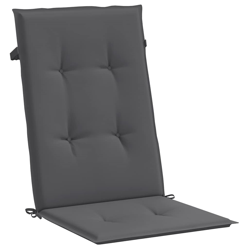 vidaXL Highback Chair Cushion in Anthracite (Set of 2)