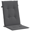 vidaXL Highback Chair Cushion in Anthracite (Set of 2)