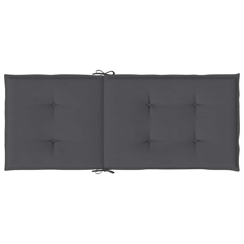 vidaXL Highback Chair Cushion in Anthracite (Set of 2)
