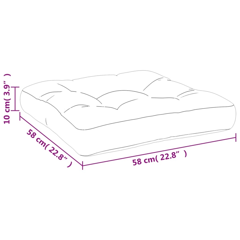 vidaXL Pallet Cushion 22.8