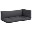 vidaXL Large Pallet Cushion in Gray (Set of 3)
