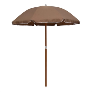 vidaXL 70.9&quot Steel Garden Parasol in Taupe Polyester