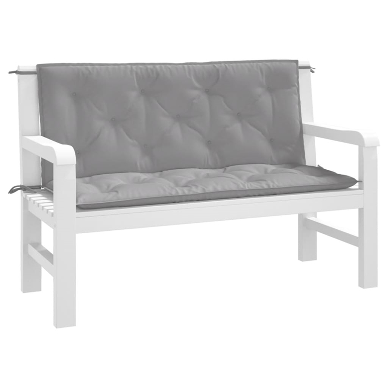 vidaXL Garden Bench Cushion in Grey (Set of 2)