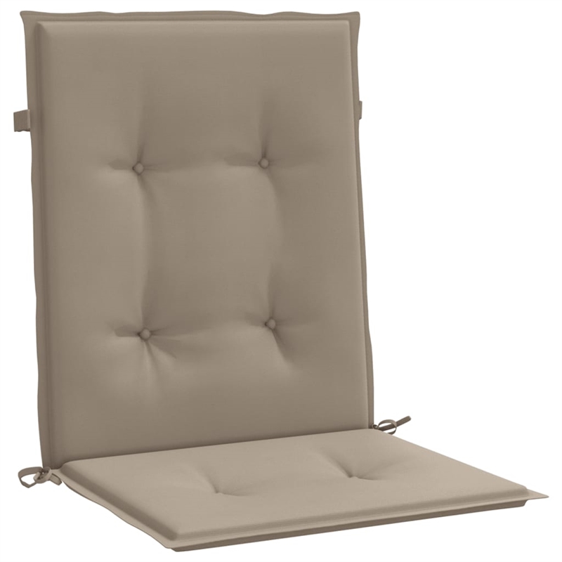 vidaXL Lowback Chair Cushion in Taupe (Set of 4)
