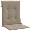 vidaXL Lowback Chair Cushion in Taupe (Set of 4)