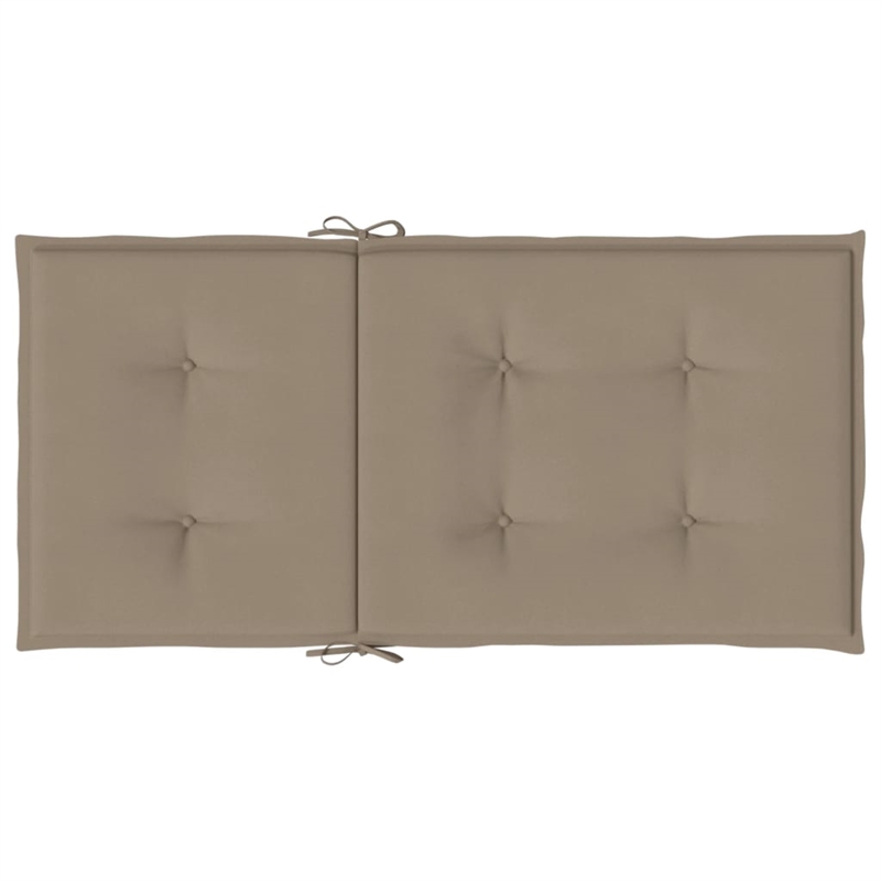 vidaXL Lowback Chair Cushion in Taupe (Set of 4)