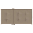 vidaXL Lowback Chair Cushion in Taupe (Set of 4)