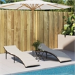 vidaXL Standard PE Rattan Sun Lounger in Brown