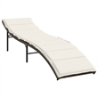 vidaXL Standard PE Rattan Sun Lounger in Brown