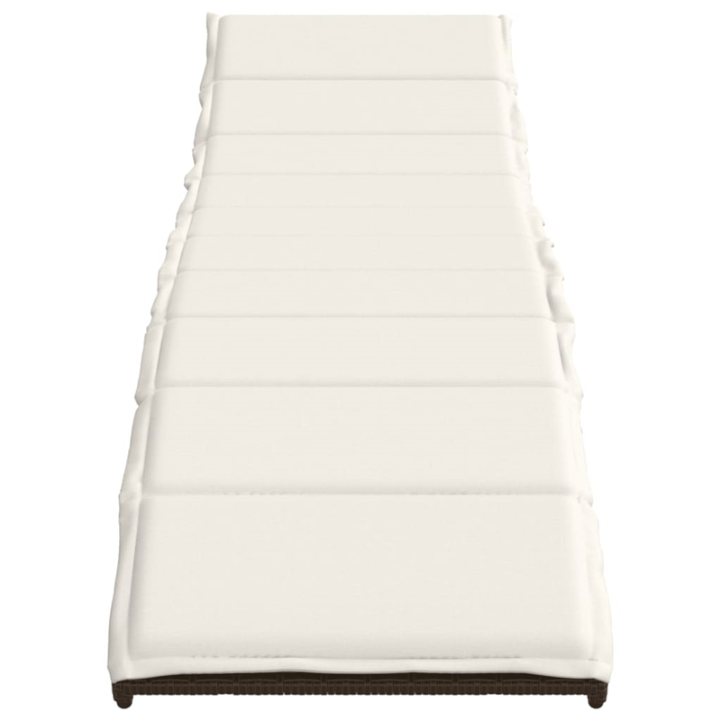 vidaXL Standard PE Rattan Sun Lounger in Brown