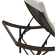 vidaXL Standard PE Rattan Sun Lounger in Brown
