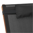 vidaXL Textilene and Solid Poplar Wood Standard Rocking Chair in Gray