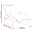 vidaXL Textilene and Solid Poplar Wood Standard Rocking Chair in Gray