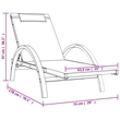 vidaXL Textilene and Solid Poplar Wood Standard Sun Lounger in Gray