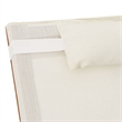 vidaXL Patio Adjustable Armrests Rectangular Sun Lounger in White