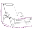 vidaXL Patio Adjustable Armrests Rectangular Sun Lounger in White