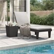 vidaXL Polypropylene Standard Sun Lounger with Adjustable Armrests in Black