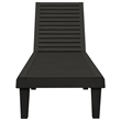 vidaXL Polypropylene Standard Sun Lounger with Adjustable Armrests in Black