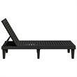 vidaXL Polypropylene Standard Sun Lounger with Adjustable Armrests in Black