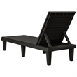 vidaXL Polypropylene Standard Sun Lounger with Adjustable Armrests in Black