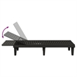 vidaXL Polypropylene Standard Sun Lounger with Adjustable Armrests in Black