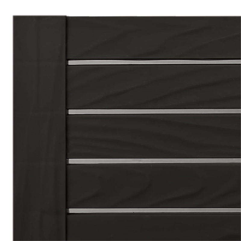 vidaXL Polypropylene Standard Sun Lounger with Adjustable Armrests in Black