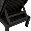 vidaXL Polypropylene Standard Sun Lounger with Adjustable Armrests in Black