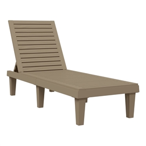 vidaXL Polypropylene 61.0 x 22.8 x 32.7 in Sun Lounger in Light Brown