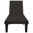 vidaXL Polypropylene Medium Sun Lounger in Black (Set of 2)