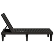 vidaXL Polypropylene Medium Sun Lounger in Black (Set of 2)