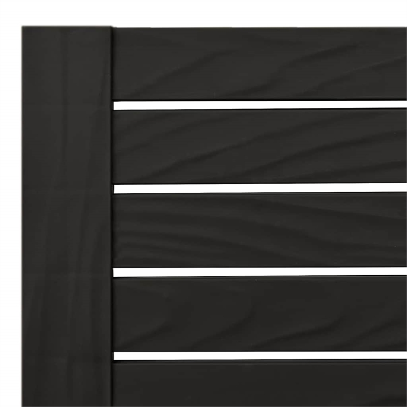 vidaXL Polypropylene Medium Sun Lounger in Black (Set of 2)