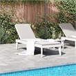 vidaXL Polypropylene Medium Multi-Position Backrest Sun Lounger in White