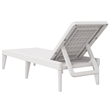 vidaXL Polypropylene Medium Multi-Position Backrest Sun Lounger in White