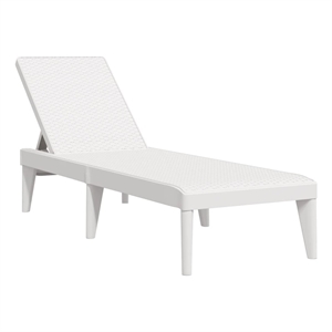 vidaXL Polypropylene Medium Multi-Position Backrest Sun Lounger in White