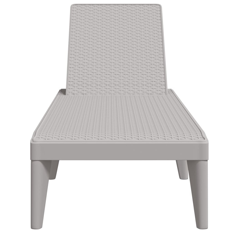 vidaXL Polypropylene Standard Foldable Sun Lounger in Gray