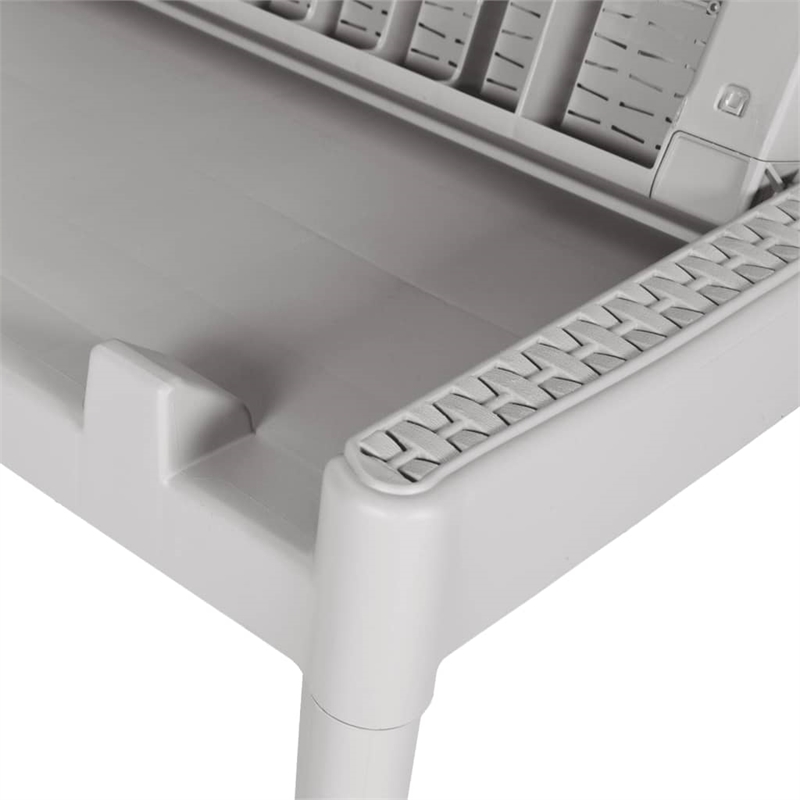 vidaXL Polypropylene Standard Foldable Sun Lounger in Gray